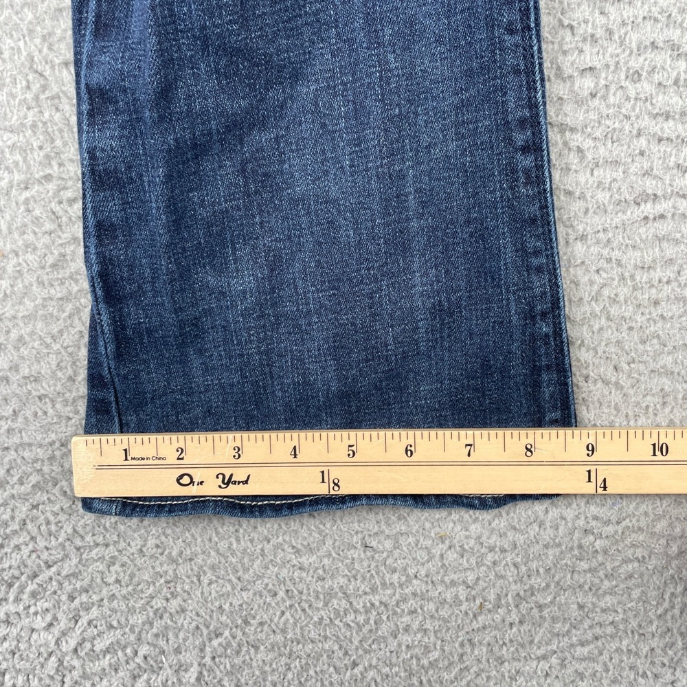 American Eagle Jeans Womens 8 Short Blue Artist Stretch Flare Mid Rise Denim - Picture 8 of 10